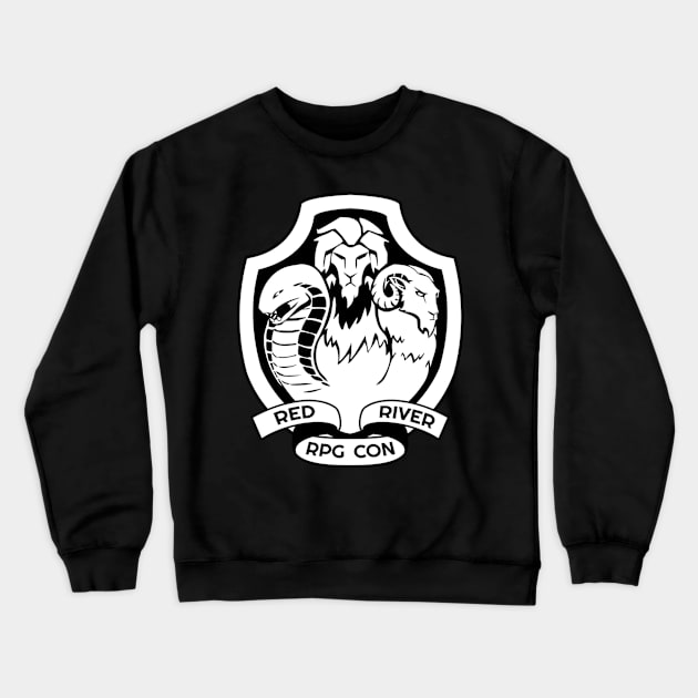 Red River RPG Con 2019 Black & White Crewneck Sweatshirt by TheLongCon